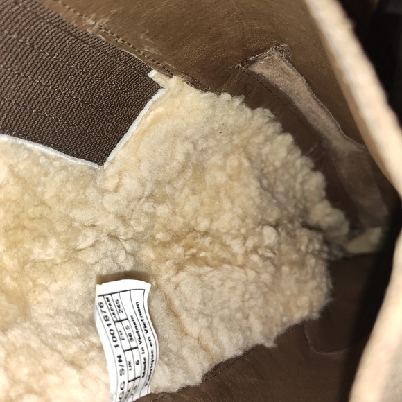 UGG Cydnee Brown Tan Suede Leather Riding Knee High Boots Women’s Size 7.5 - Picture 14 of 16